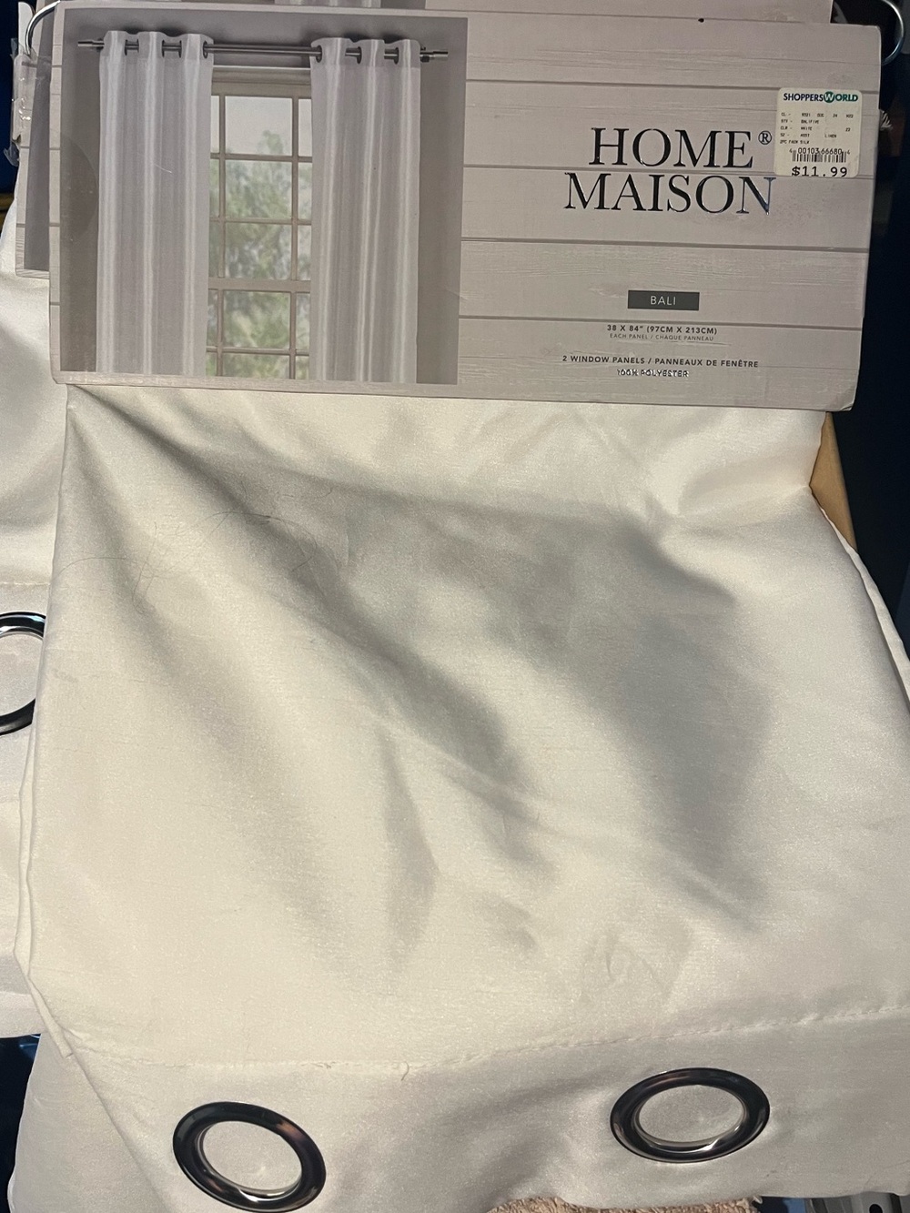Madison White Grommet Top Curtains